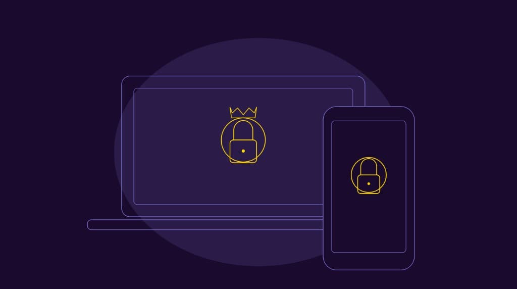 Screentime Journey — laptop and iPhone with commitment lock